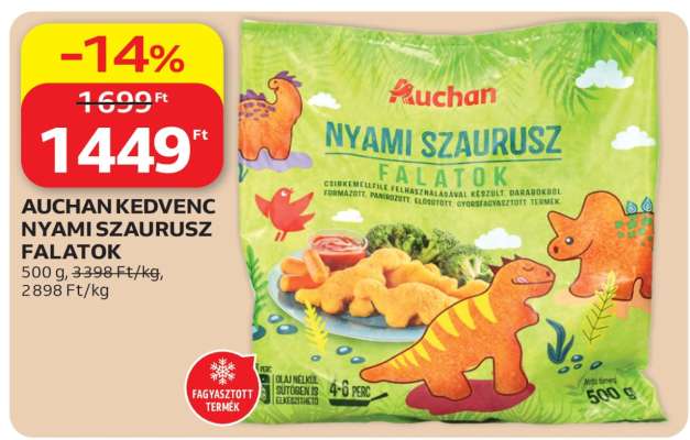 AUCHAN KEDVENC NYAMI SZAURUSZ FALATOK