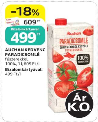 Auchan Kedvenc Paradicsomlé
