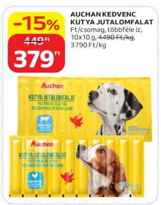 AUCHAN KEDVENC KUTYA JUTALOMFALAT