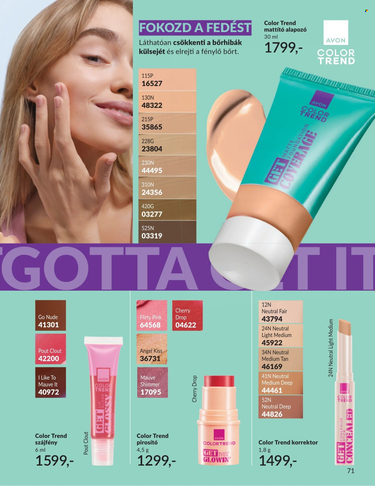 Avon akciós újságok - 2026.09.01 - 2026.09.30. Oldal 71