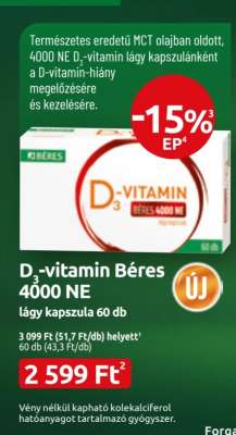 D₃-vitamin Béres 4000 NE