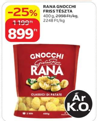 RANA GNOCCHI FRISS TÉSZTA