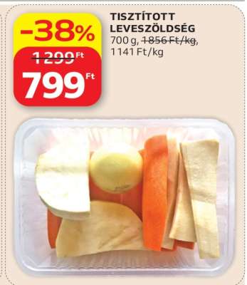 TISZTÍTOTT LEVESZÖLDSÉG