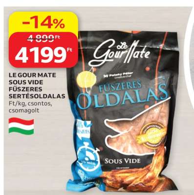 LE GOUR MATE SOUS VIDE FŰSZERES SERTÉSOLDALAS