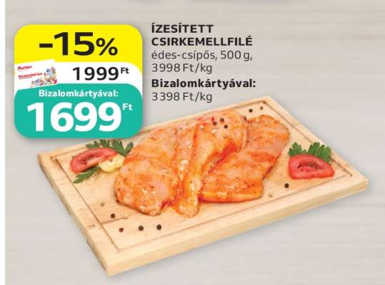 Ízesített csirkemellfilé