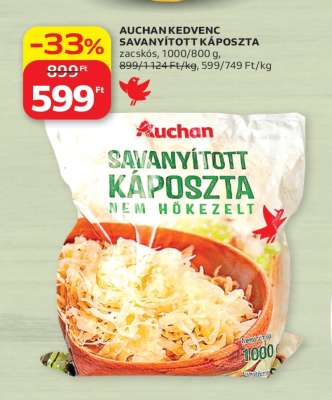 AUCHAN KEDVENC SAVANYÍTOTT KÁPOSZTA