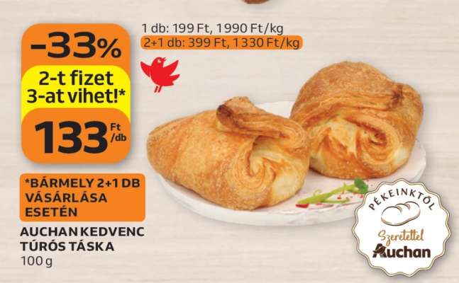 AUCHAN KEDVENC TÚRÓS TÁSKA