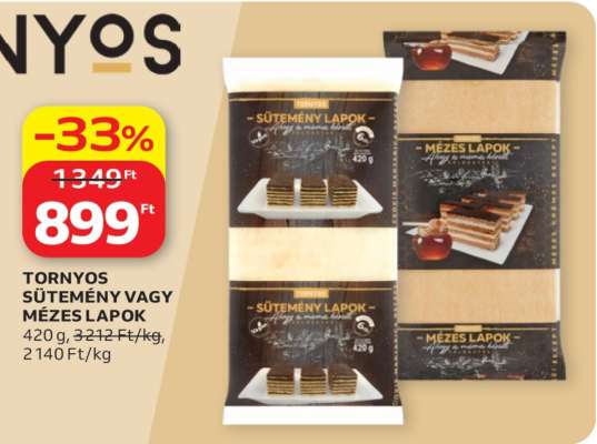 TORNYOS SÜTEMÉNY VAGY MÉZES LAPOK