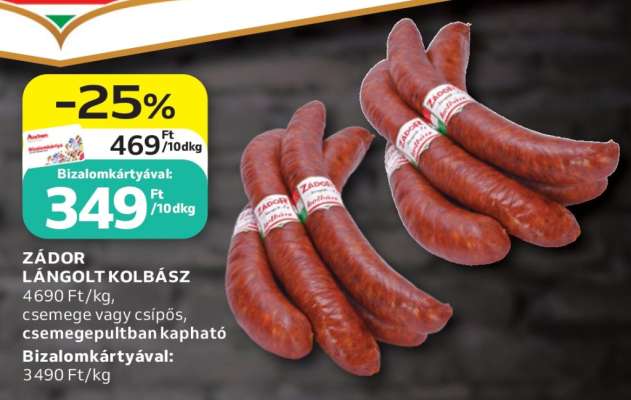 ZÁDOR LÁNGOLT KOLBÁSZ