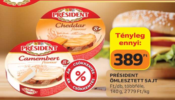 PRÉSIDENT Ömlesztett Sajt