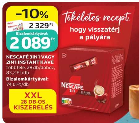 NESCAFÉ 3IN1 VAGY 2IN1 INSTANT KÁVÉ