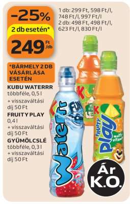Kubu Waterrr, Fruity Play, Gyümölcslé