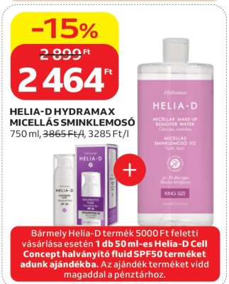 HELIA-D HYDRAMAX MICELLÁS SMINKLEMOSÓ