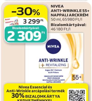 NIVEA ANTI-WRINKLE 55+ NAPPALI ARCKRÉM