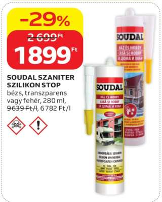 SOUDAL SZANITER SZILIKON STOP