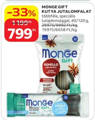 MONGE GIFT KUTYA JUTALOMFALAT