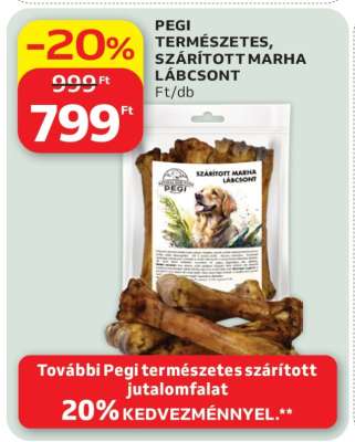 PEGI TERMÉSZETES, SZÁRÍTOTT MARHA LÁBCSONT