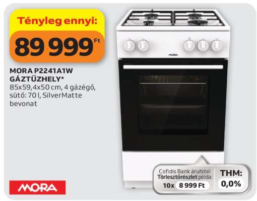 MORA P2241A1W GÁZTŰZHELY