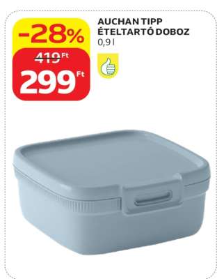 AUCHAN TIPP ÉTELTARTÓ DOBOZ