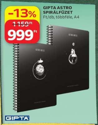GIPTA ASTRO SPIRÁLFÜZET