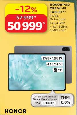 HONOR PAD X8A WI-FI TABLET