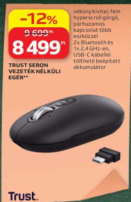 TRUST SERON VEZETÉK NÉLKÜLI EGÉR