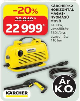 KÄRCHER K2 HORIZONTAL MAGASNYOMÁSÚ MOSÓ
