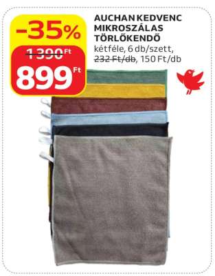 Auchan Kedvenc Mikroszálas Törlőkendő