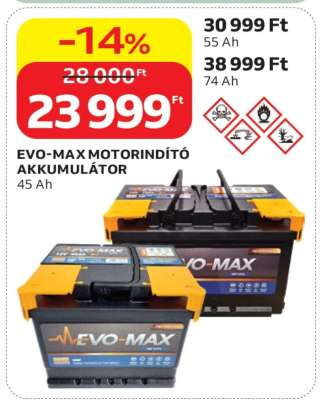 EVO-MAX MOTORINDÍTÓ AKKUMULÁTOR