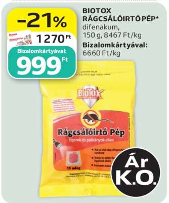 BIOTOX Rágcsálóirtó Pép