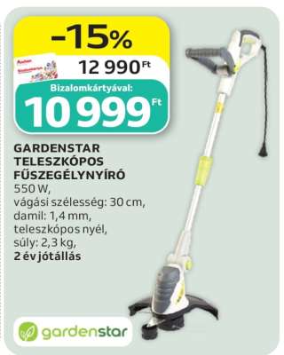 GARDENSTAR TELESZKÓPOS FŰSZEGÉLYNYÍRÓ