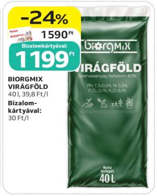 BIORGMIX VIRÁGFÖLD