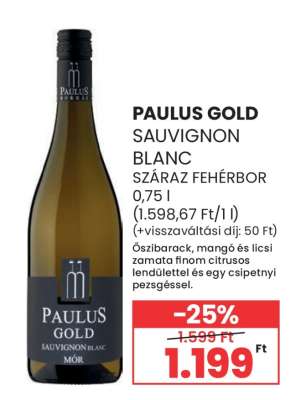 PAULUS GOLD Sauvignon Blanc*