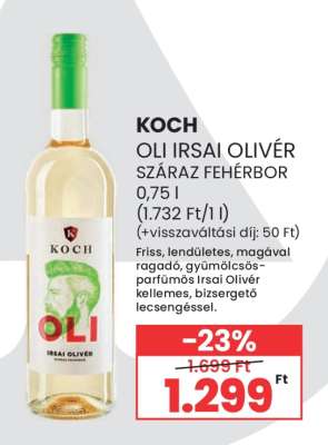 KOCH OLI IRSAI OLIVÉR SZÁRAZ FEHÉRBOR