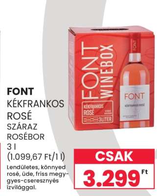 FONT KÉKFRANKOS ROSÉ SZÁRAZ ROSÉBOR