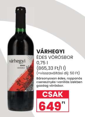 Várhegyi Édes Vörösbor