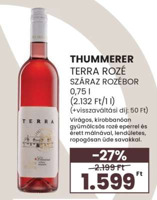 THUMMERER TERRA ROZÉ SZÁRAZ ROZÉBOR
