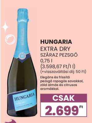 HUNGARIA EXTRA DRY SZÁRAZ PEZSGŐ