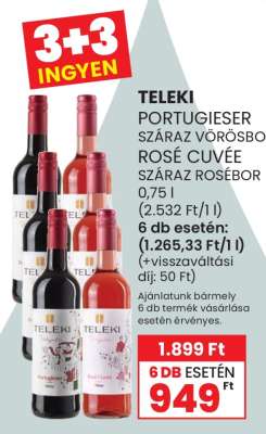 TELEKI PORTUGIESER SZÁRAZ VÖRÖSBOR ROSÉ CUVÉE