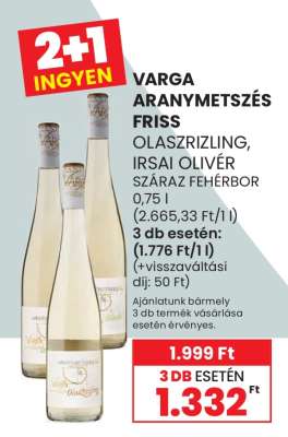 Varga Aranymetszés Friss