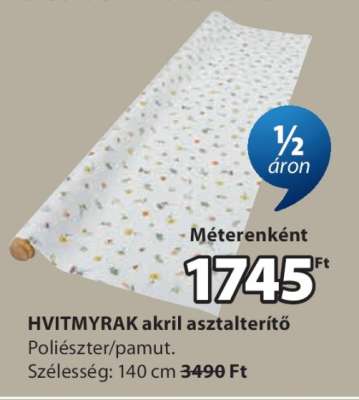 HVITMYRAK akril asztalterítő