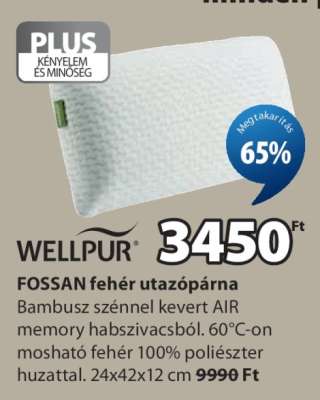 FOSSAN fehér utazópárna