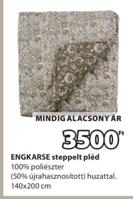 ENGKARSE steppelt pléd