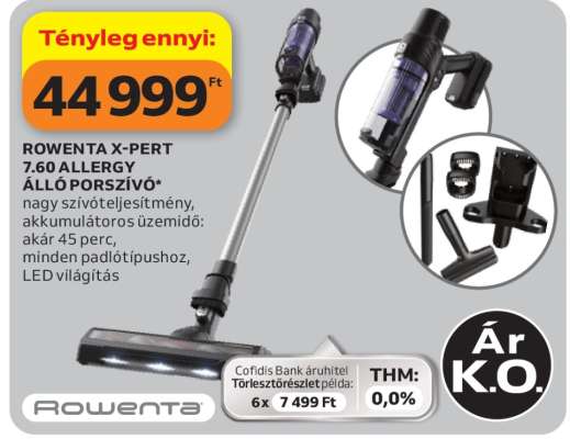 ROWENTA X-PERT 7.60 ALLERGY ÁLLÓ PORSZÍVÓ