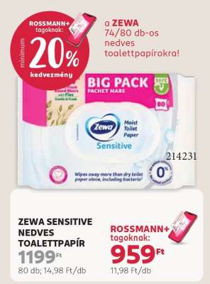 ZEWA SENSITIVE NEDVES TOALETT PAPÍR