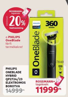 PHILIPS ONEBLADE HYBRID QP2724/23 ELEKTROMOS BOROTVA