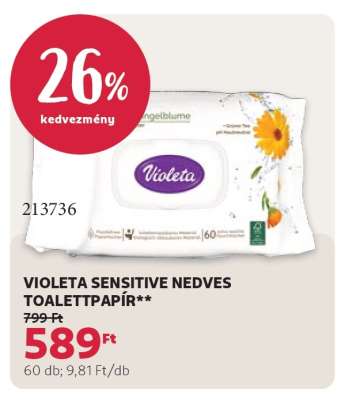 Violeta Sensitive Nedves Toalettpapír