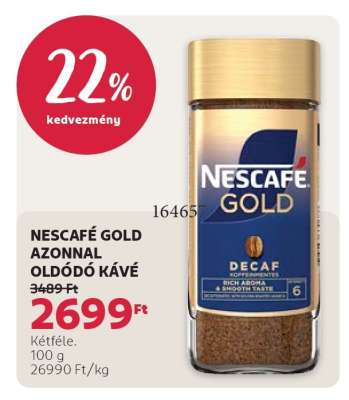 NESCAFÉ GOLD azonnal oldódó kávé