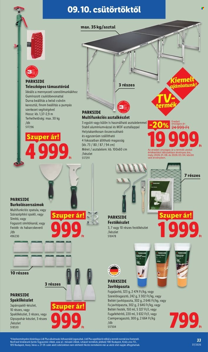 Lidl akciós újságok - 2026.09.10 - 2026.09.16. Oldal 33