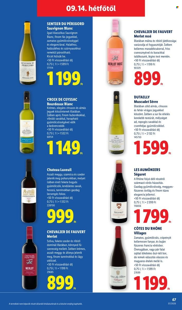 Lidl akciós újságok - 2026.09.10 - 2026.09.16. Oldal 67